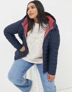 FatFace Ruby Lightweight Puffer Jacket Navy Best