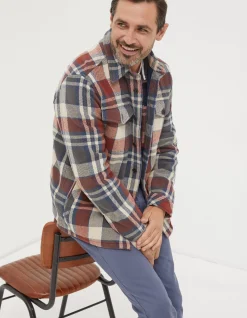 FatFace Ryton Check Overshirt Grey