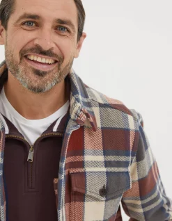 FatFace Ryton Check Overshirt Grey