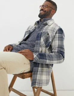 FatFace Ryton Ombre Overshirt Blue Online