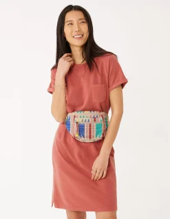 FatFace Sadie Sweat Dress Mid Orange Hot