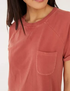FatFace Sadie Sweat Dress Mid Orange Hot