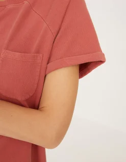 FatFace Sadie Sweat Dress Mid Orange Hot