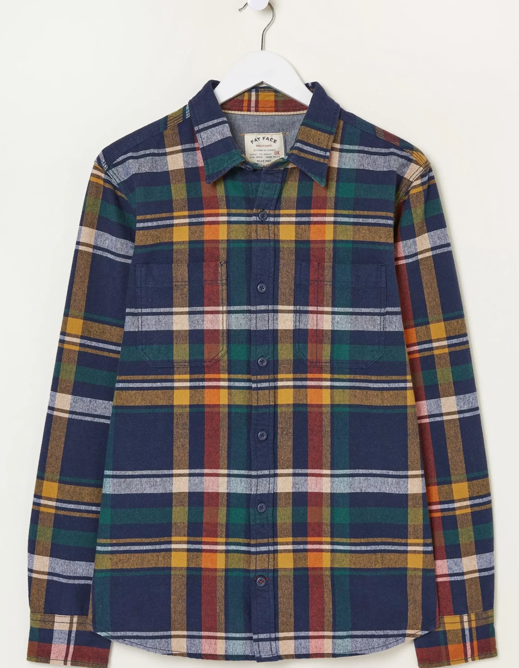 FatFace Sandy Check Shirt Navy Online