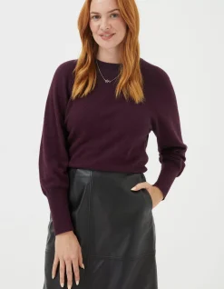FatFace Sara Crew Jumper Plum Hot