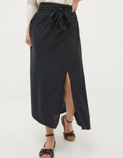 FatFace Sascha Midi Skirt Black Sale