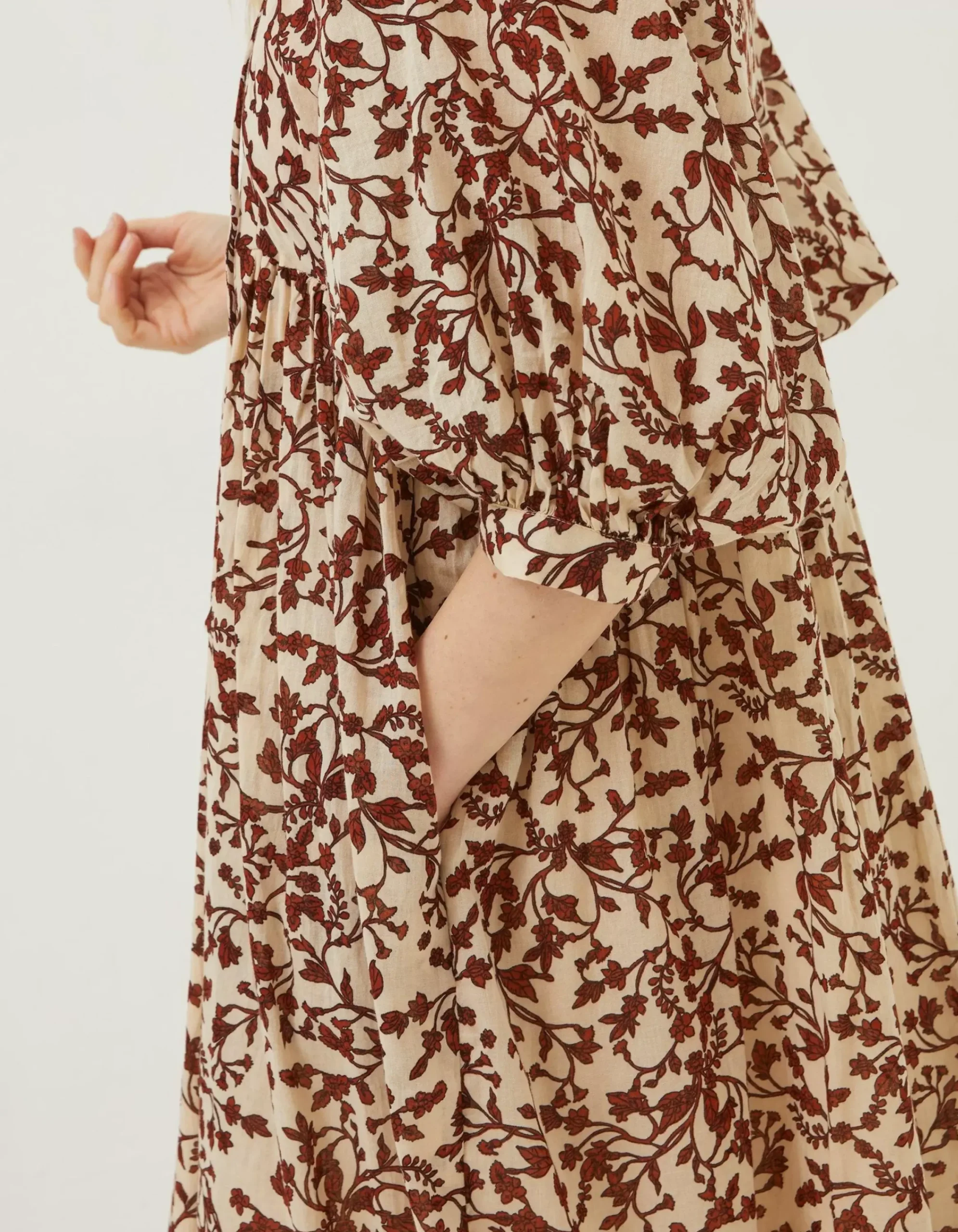 FatFace Scarlett Floral Dress Brown Online