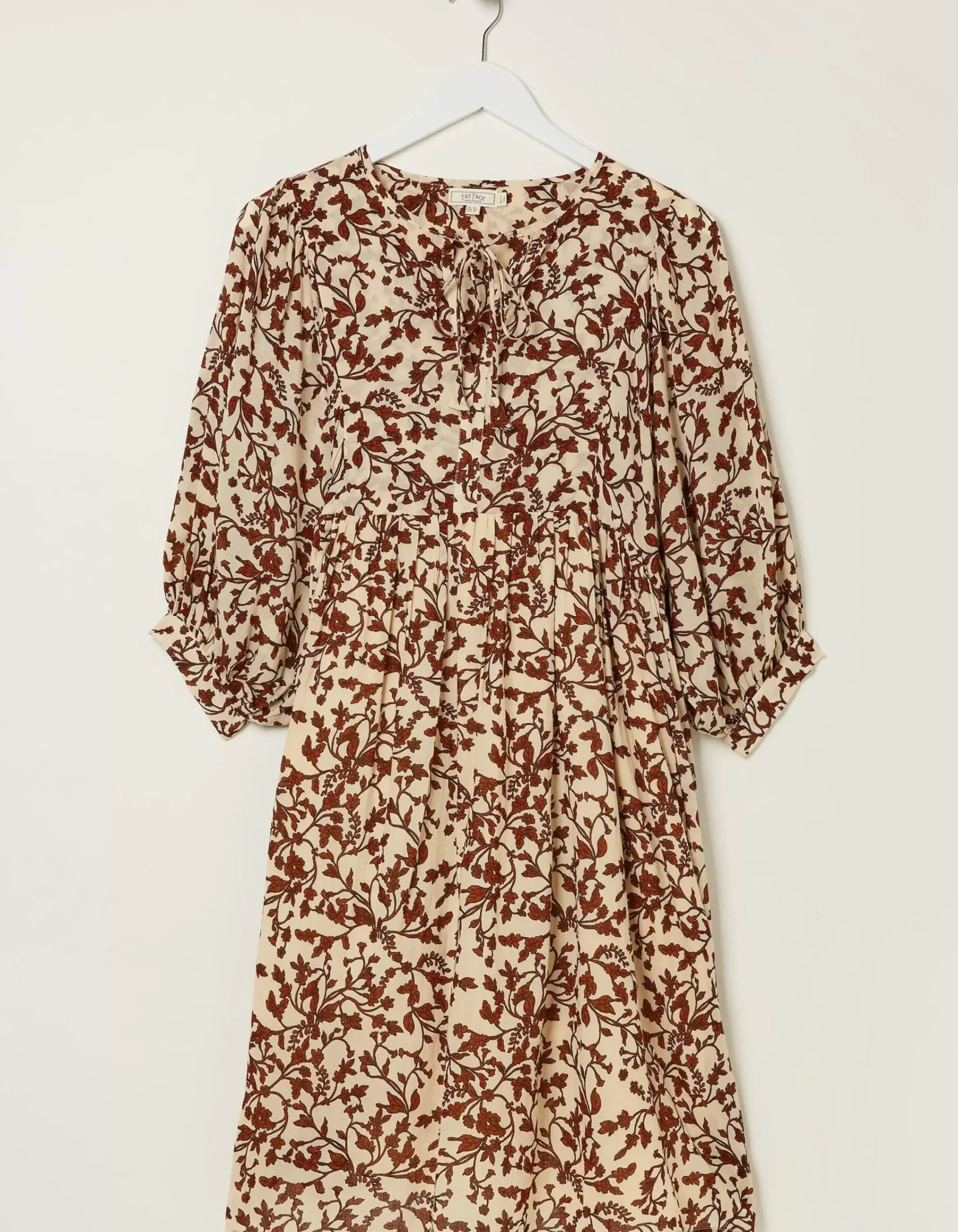 FatFace Scarlett Floral Dress Brown Online