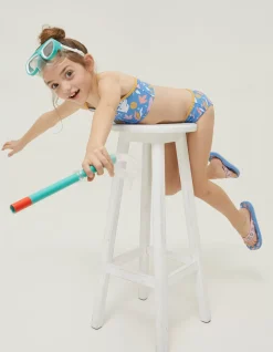 FatFace Sea Scape Bikini Bright Blue Discount