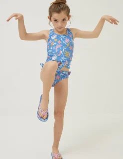 FatFace Sea Scape Tankini Bright Blue Clearance