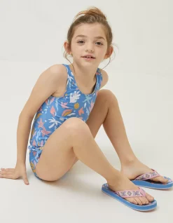 FatFace Sea Scape Tankini Bright Blue Clearance