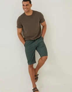 FatFace Seaton Tile Print Shorts Emerald Green Online