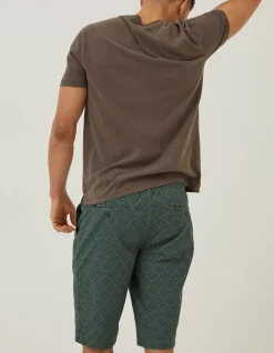 FatFace Seaton Tile Print Shorts Emerald Green Online