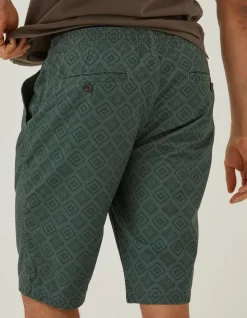 FatFace Seaton Tile Print Shorts Emerald Green Online