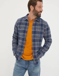FatFace Selsey Check Shirt Blue Best