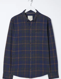 FatFace Selwood Check Shirt Navy Sale