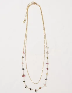 FatFace Semi Precious Layered Necklace Multi Best