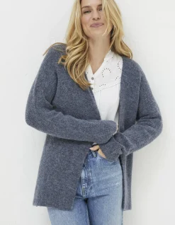 FatFace Sennan Cocoon Cardigan Charcoal Grey Hot