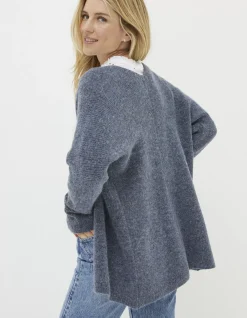 FatFace Sennan Cocoon Cardigan Charcoal Grey Hot