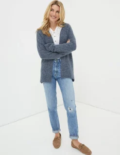 FatFace Sennen Cocoon Cardigan Grey Hot