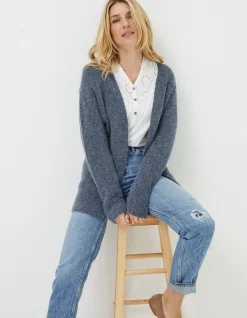 FatFace Sennen Cocoon Cardigan Grey Hot
