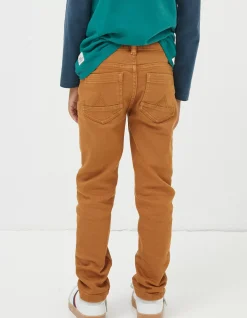 FatFace Seth Slim Jeans Washed Tan Clearance