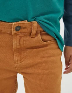 FatFace Seth Slim Jeans Washed Tan Clearance