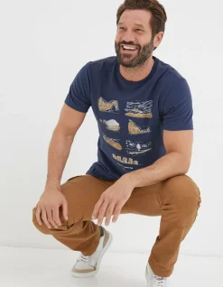 FatFace Seven Wonders T-Shirt Navy New