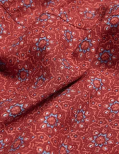 FatFace Shaney Craft Geo Dress Raspberry Red Clearance