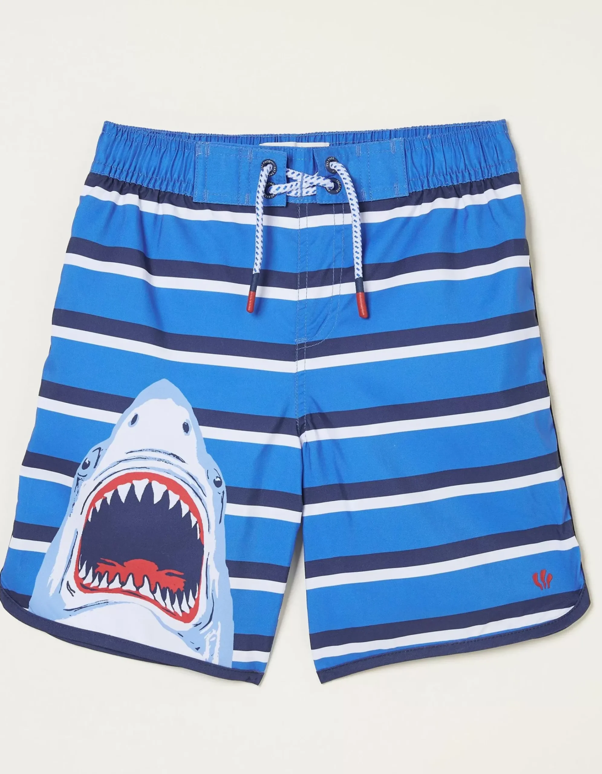 FatFace Shark Graphic Boardies Cobalt Blue Outlet