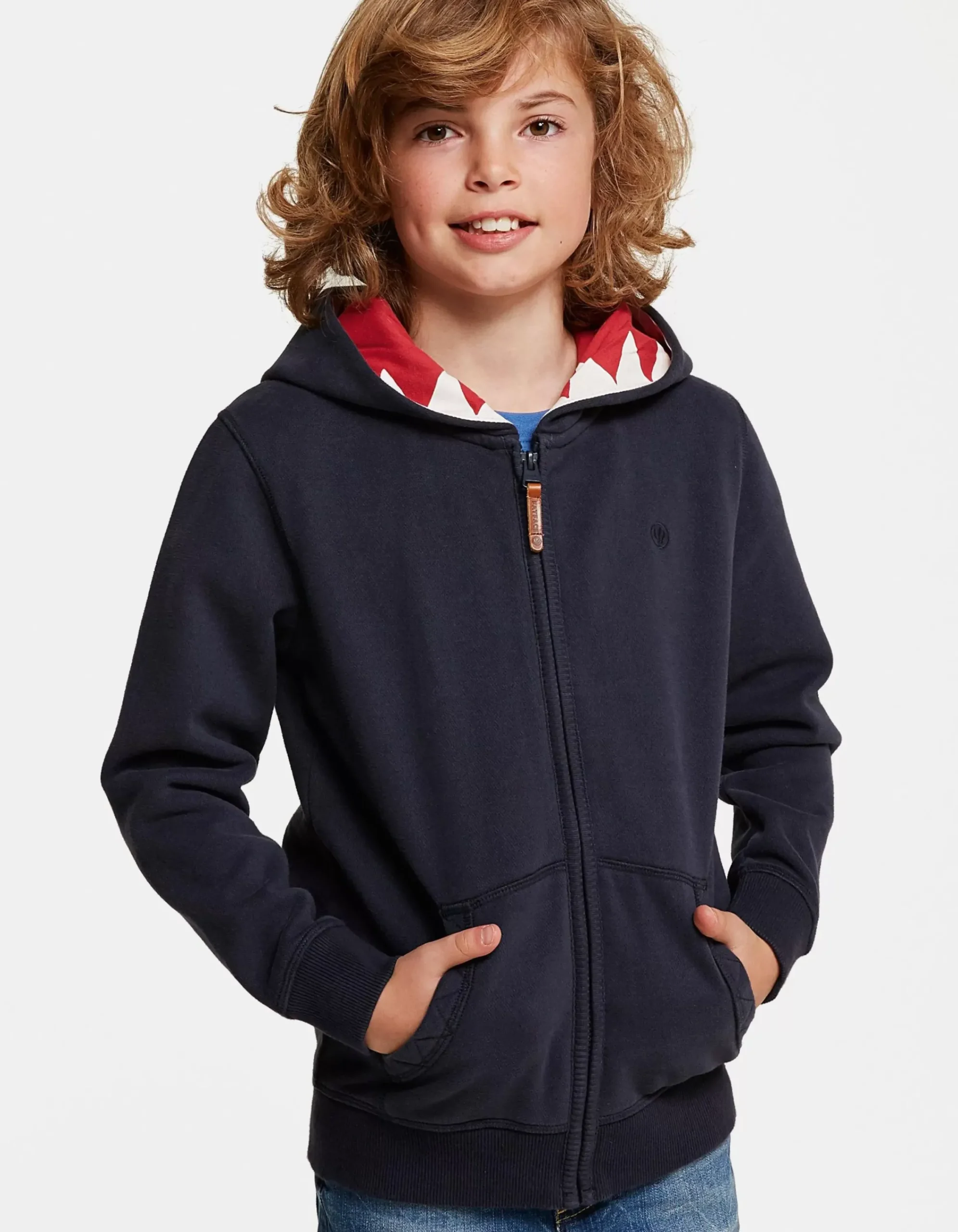 FatFace Shark Tooth Hoodie Navy Clearance
