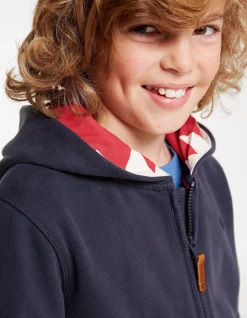 FatFace Shark Tooth Hoodie Navy Clearance