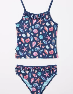 FatFace Shell Tankini Navy Online