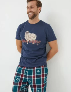FatFace Shelter Baa Humbug Stevie Sheep T-Shirt Navy