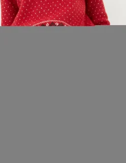 FatFace Shelter Stevie Sheep Jacquard Pyjama Bottoms Red Hot