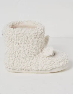 FatFace Shelter Stevie Sheep Slipper Boot Ivory New