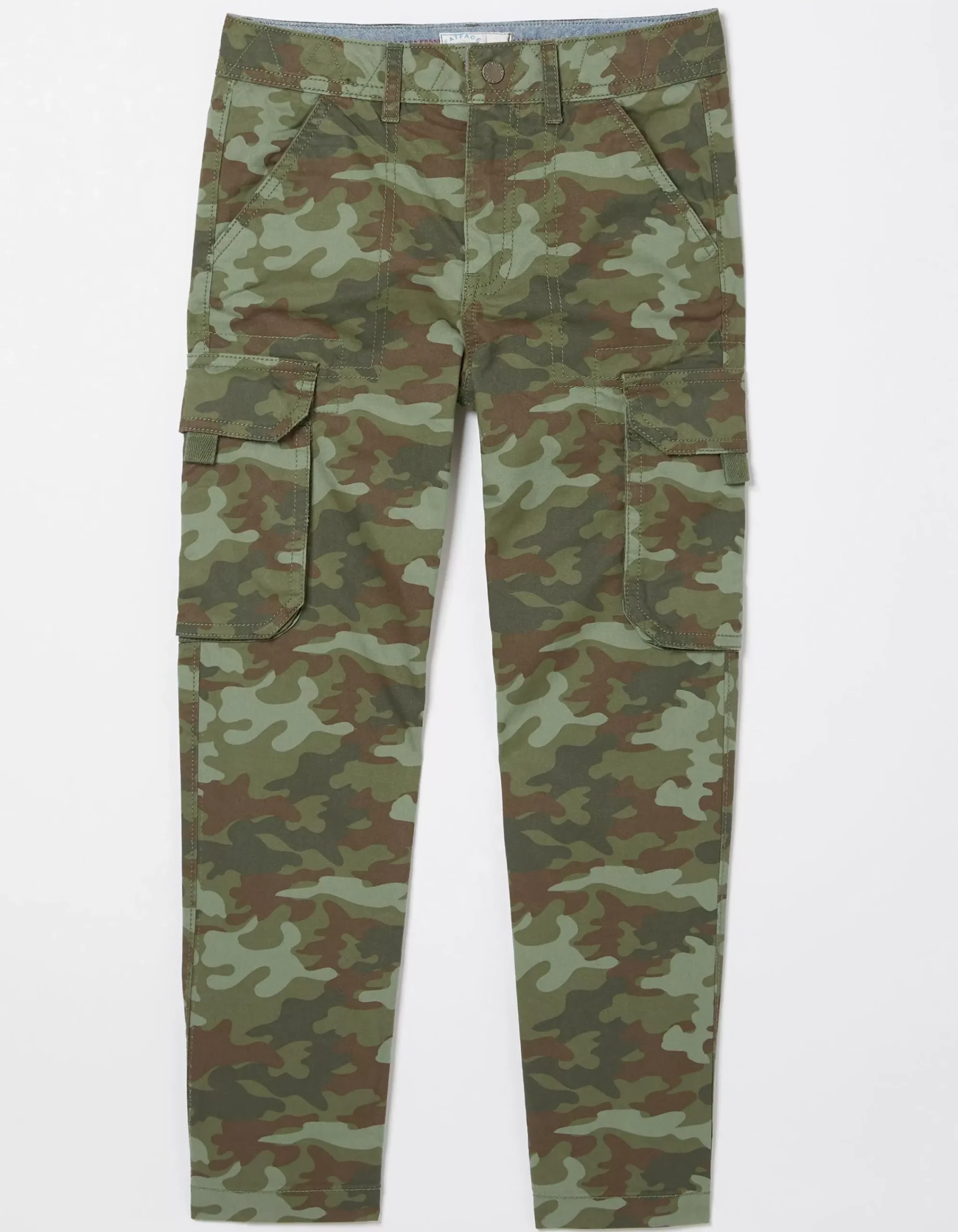 FatFace Shipton Camo Cargo Trousers Khaki Green Sale