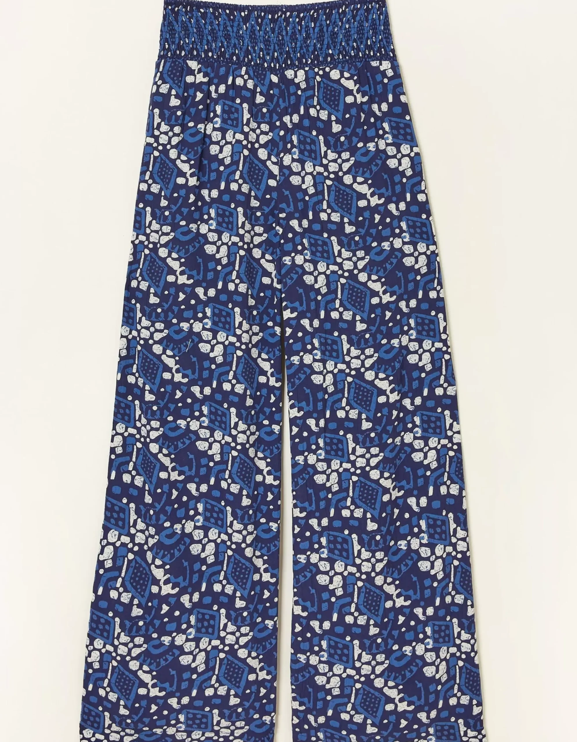 FatFace Shirred Geo Batik Palazzo Navy Online