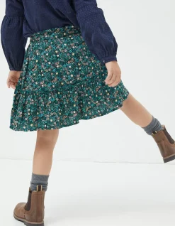 FatFace Sia Evergreen Floral Skirt Teal Green Online