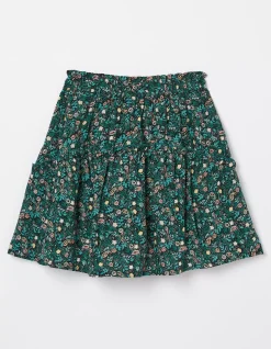FatFace Sia Evergreen Floral Skirt Teal Green Online