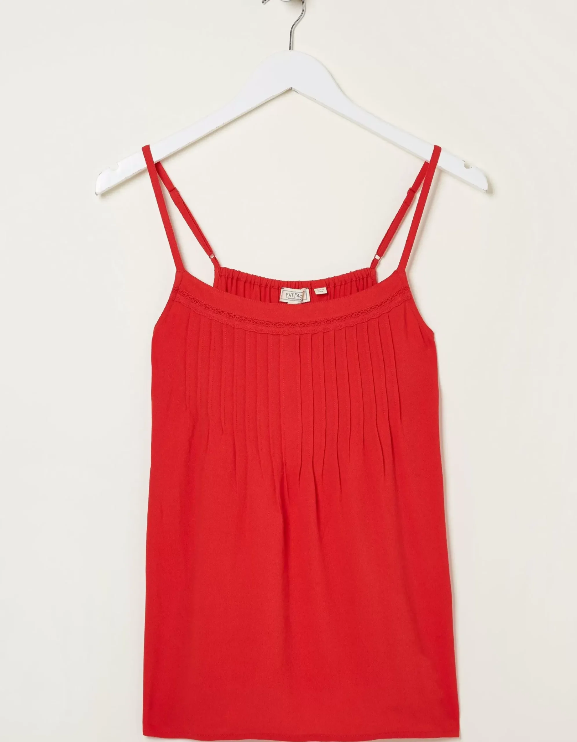 FatFace Sian Cami Top Bright Red Best