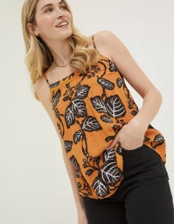 FatFace Sian Vine Floral Cami Golden Yellow