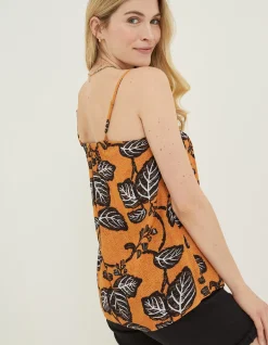 FatFace Sian Vine Floral Cami Golden Yellow