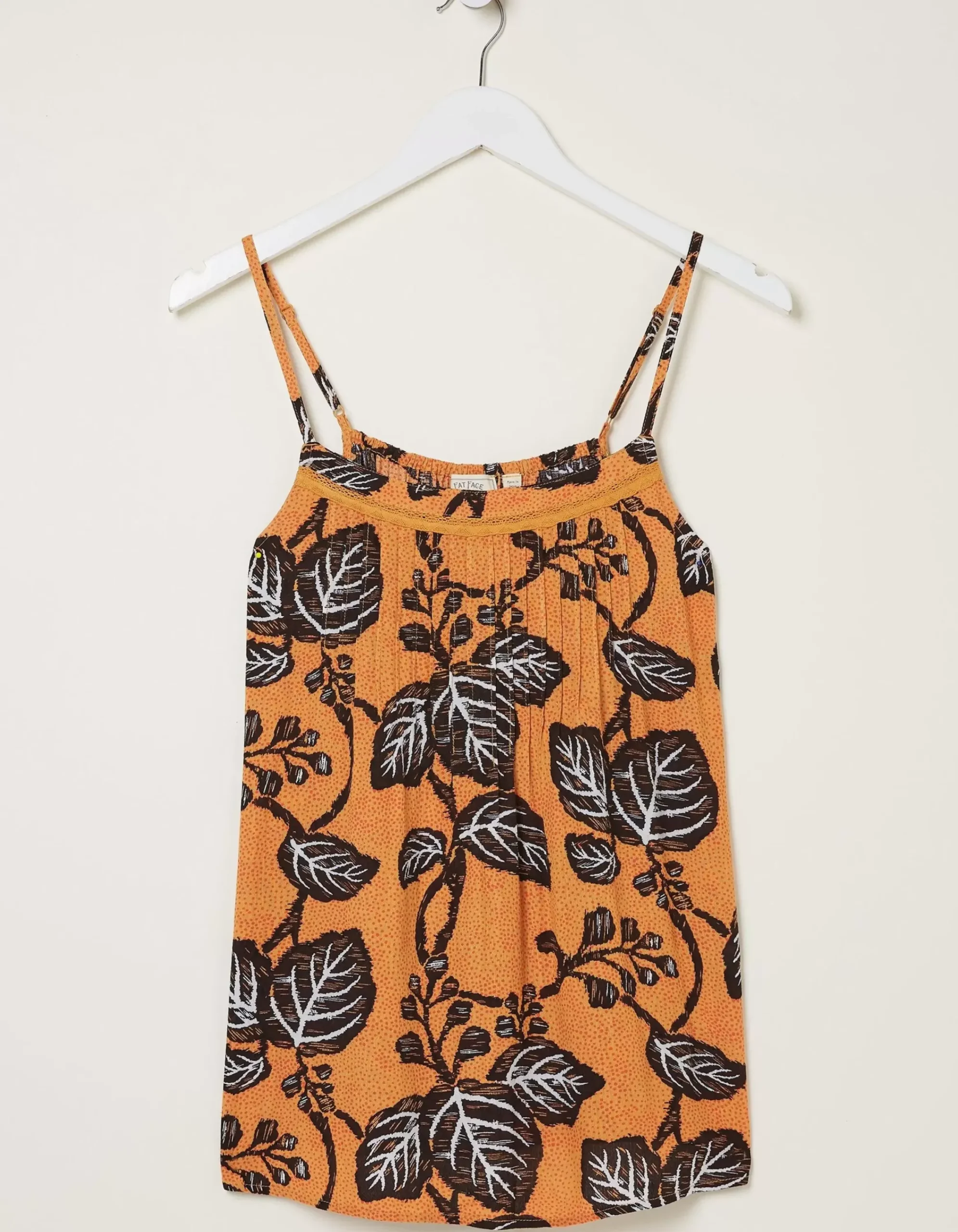 FatFace Sian Vine Floral Cami Golden Yellow