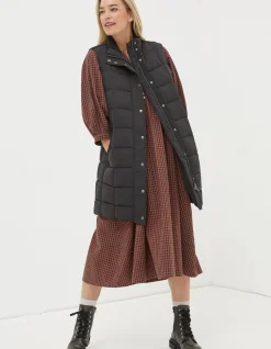 FatFace Sienna Longline Gilet Black Hot