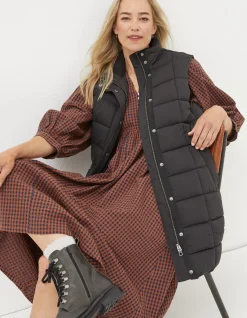 FatFace Sienna Longline Gilet Black Hot