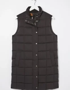 FatFace Sienna Longline Gilet Black Hot