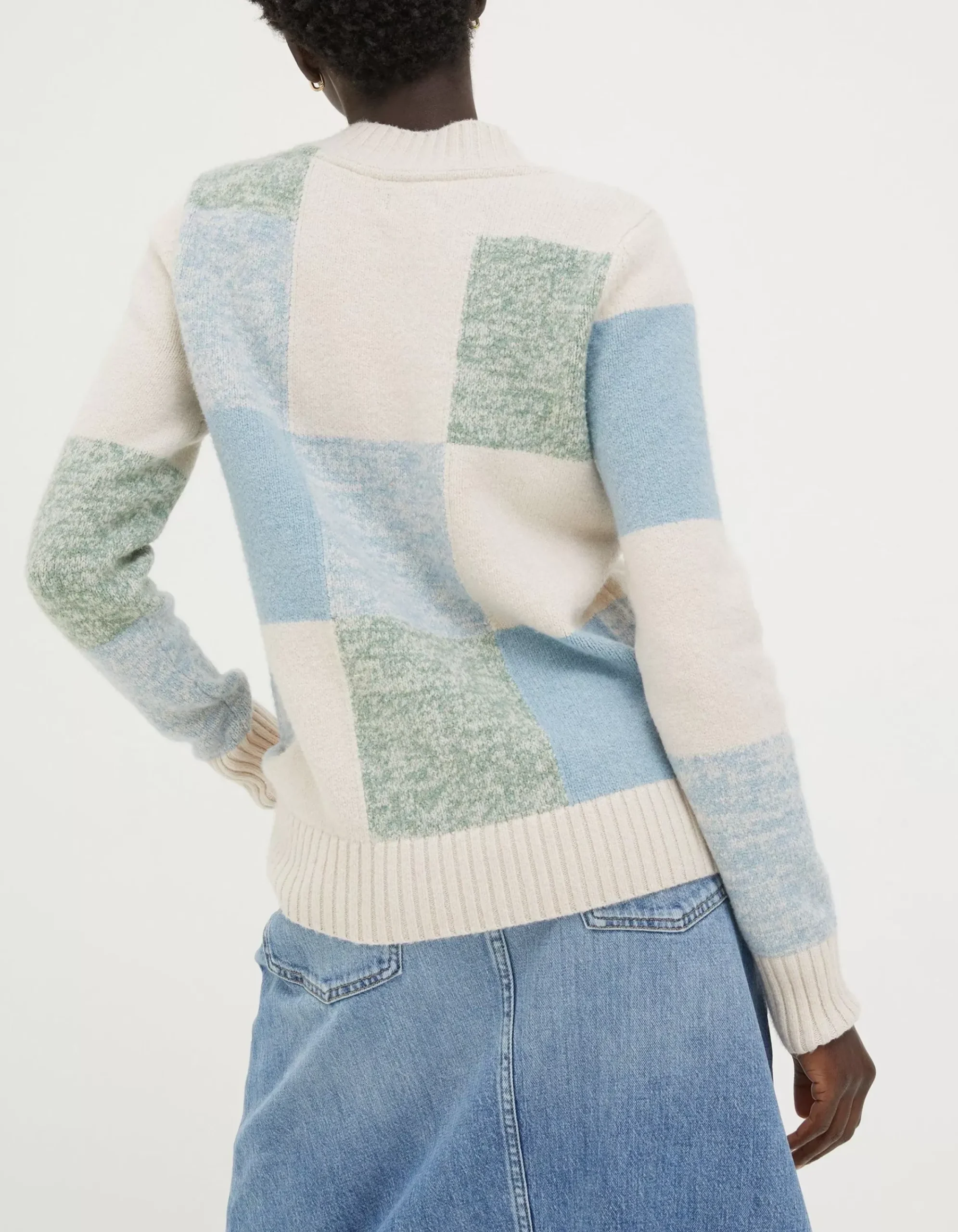 FatFace Sienna Square Patterned Jumper Multi