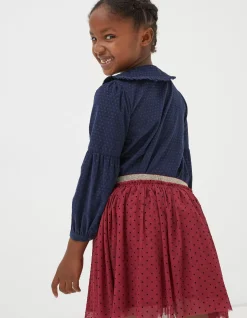 FatFace Sienna Tulle Skirt Berry Pink Hot