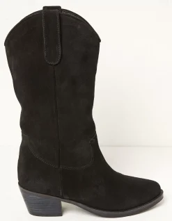 FatFace Sierra Western Mid Length Boot Black Discount